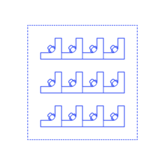 Layouts Open Offices Rows L Shape Single Stencil Svg Vector, Free Vectors File